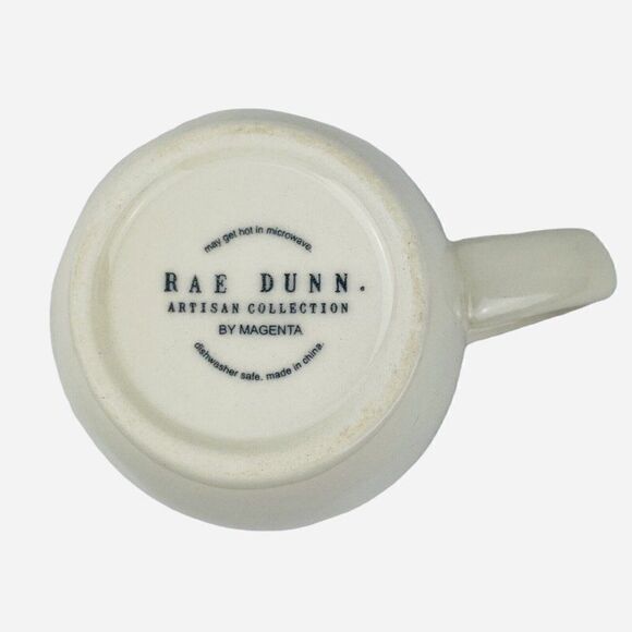 Magenta Rae Dunn Artisan Jolly Mug Red Inside RARE All Caps Little "o" Christmas - Picture 7 of 9